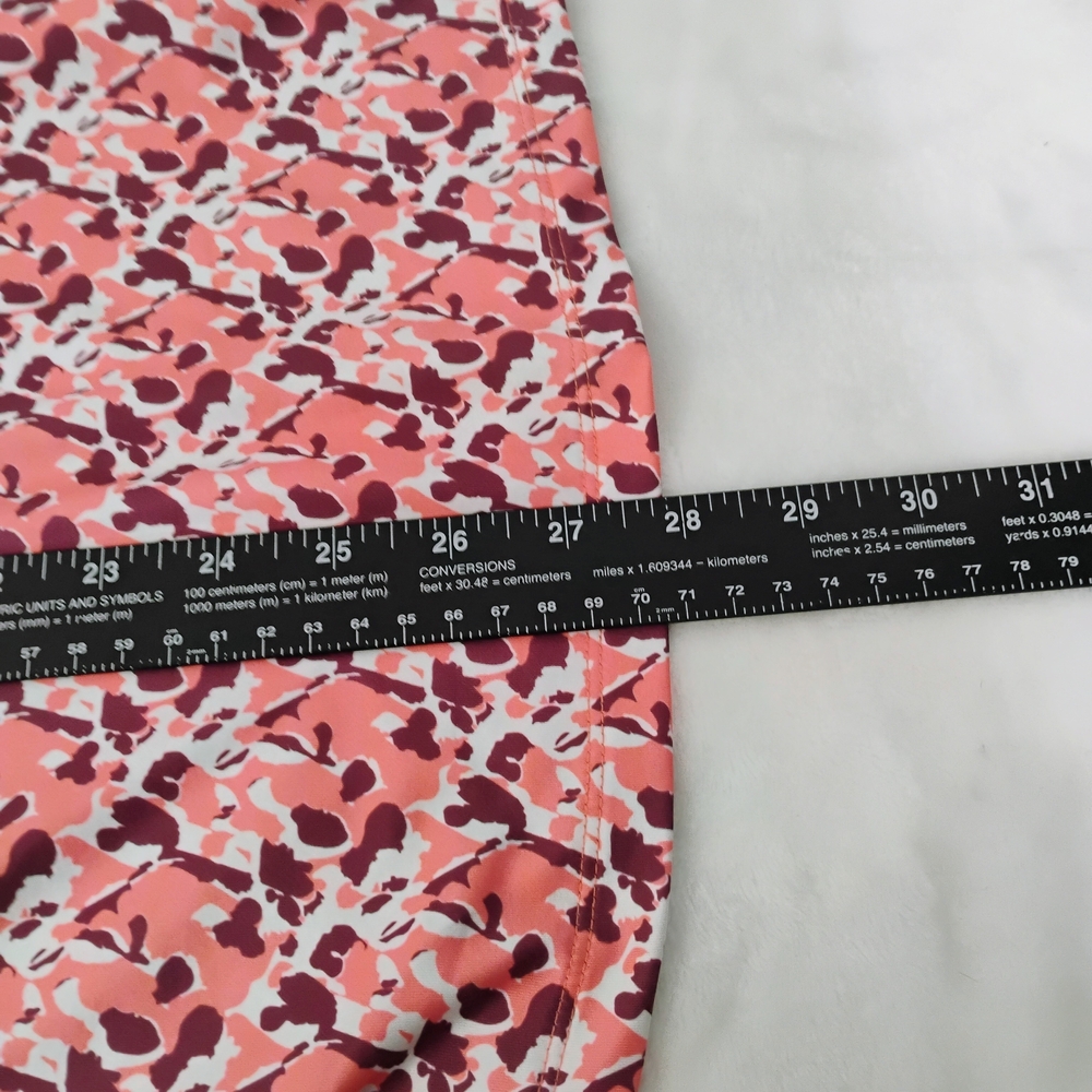 Etonic Womens XXL Golf Polo Shirt Coral Abstract Short Sleeve Floral Stretch Q - Picture 4 of 6